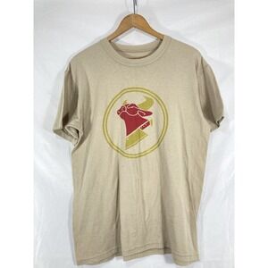 Vintage Cow Chop T Shirt Mens Size Medium Soffe Cotton Blend Made In USA